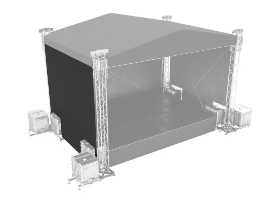 Global Truss Double Pitch Roof 8x6m Netz-Seitenwand