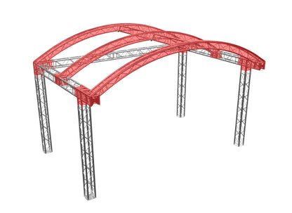 Global Truss Rundbogenbühne 6x4m Sondertraversen Set