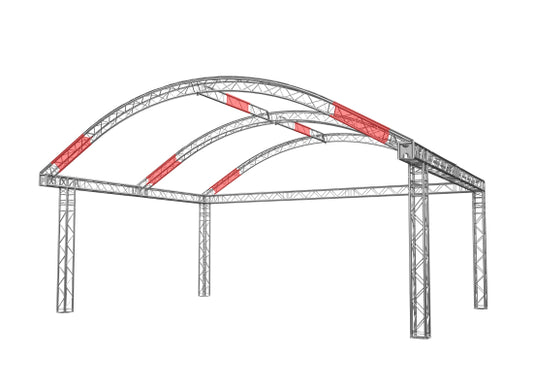 Global Truss Rundbogenbühne 8x6m Erweiterungs-Set