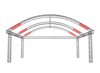 Global Truss Rundbogenbühne 8x6m Erweiterungs-Set