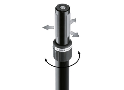 K&M 21441 Adapterhülse, schwarz, Spanndorn / RING LOCK