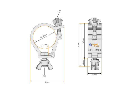 Global Truss 812 Selflock Hook Mini (48-51mm)