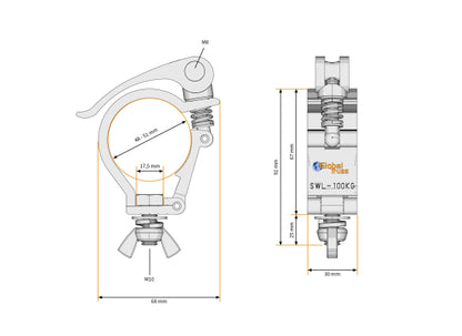 Global Truss 812 Selflock Hook Mini Quick (48-51mm)