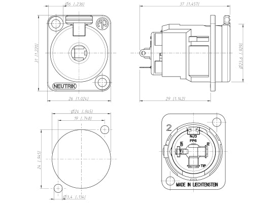 Neutrik NJ3FP6C-BAG