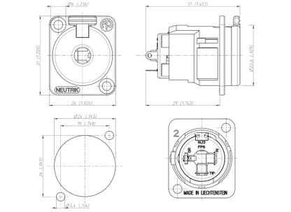 Neutrik NJ3FP6C-BAG