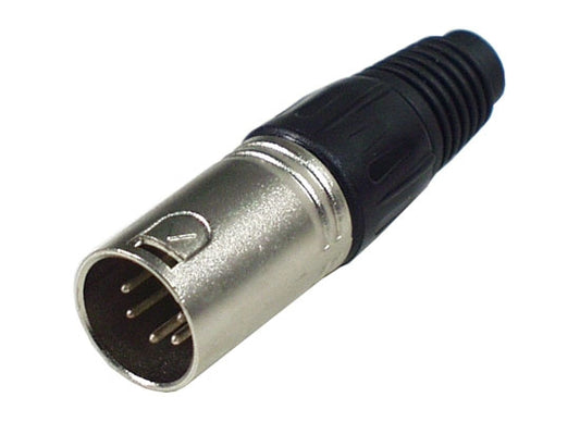 XLR Stecker Eco Version, 5-pol, Kabel, männlich