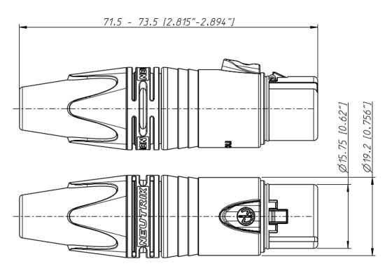 Neutrik NC5FXX-B XLR 5pol Stecker female, schwarz