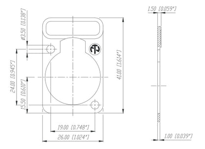 Neutrik DSS-BLACK Beschriftungsplatte