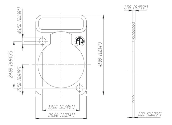 Neutrik DSS-BLUE Beschriftungsplatte