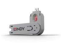 Lindy 40420 USB Port Schl&uuml;ssel, PINK