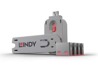 Lindy 40450 USB-A Port Schloss SET, PINK, 1x...