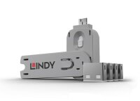 Lindy 40454 USB-A Port Schloss SET,WEISS,1x...