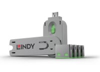 Lindy 40451 USB-A Port Schloss SET, GRÜN, 1x...