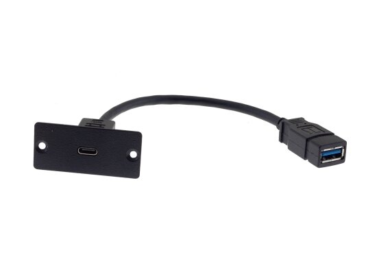 Kramer WU-CA(B) USB C Wandpanel, schwarz