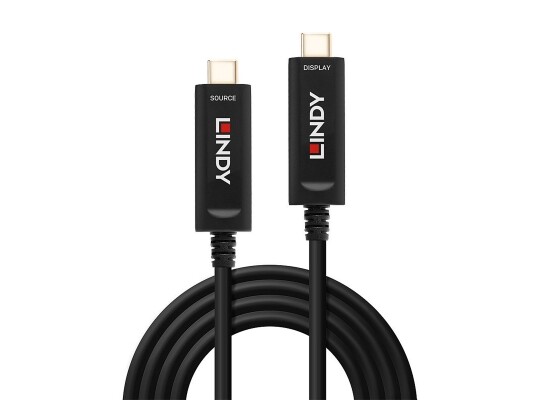 Lindy 38505 Hybrid Video USB C Kabel, 30m
