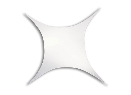Wentex 4-Punkt Rechteck Segel, weiß, 2.50x1.25m