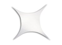 Wentex 4-Punkt Rechteck Segel, weiß, 1.85x1.25m