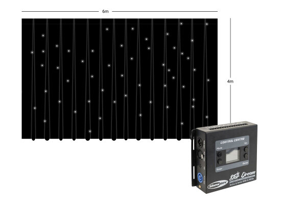 Showtec Star Dream LED Vorhang, 6x4m, 192x5mm LED weiß