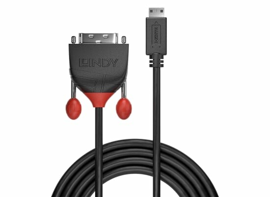 Lindy 36280 Video-Adapterkabel, 0.5m, Black Line, Mini HDMI,DVI-D