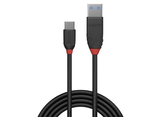 Lindy 36916 USB-Kabel, 1.0m, Black Line, USB C 3.1, USB A 3.1