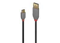 Lindy 36887 USB-Kabel, 2.0m, Anthra Line, USB A 2.0, USB...