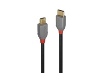 Lindy 36890 USB-Kabel, 0.5m, Anthra Line, USB C 2.0, USB Micro-B