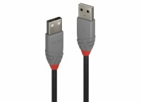 Lindy 36690 USB-Kabel, 0.2m, Anthra Line, USB A 2.0, USB A 2.0