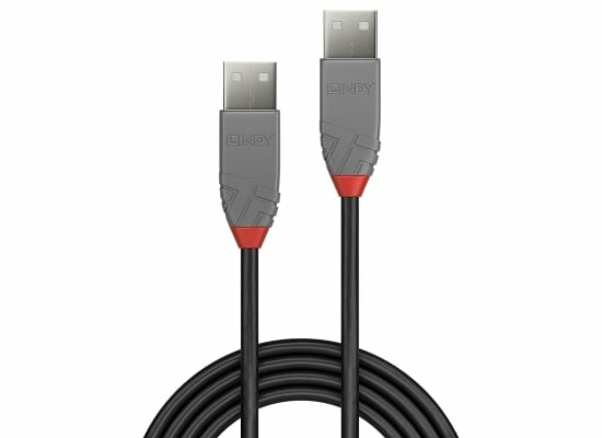 Lindy 36691 USB-Kabel, 0.5m, Anthra Line, USB A 2.0, USB A 2.0