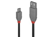 Lindy 36732 USB-Kabel, 1.0m, Anthra Line, USB A 2.0, USB Micro-B