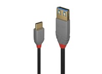 Lindy 36895 USB Adapterkabel, 0.15m, Anthra Line, USB C 3.1