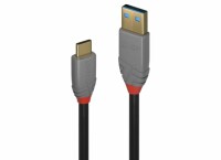 Lindy 36911 USB-Kabel, 1.0m, Anthra Line, USB C 3.1, USB A 3.1