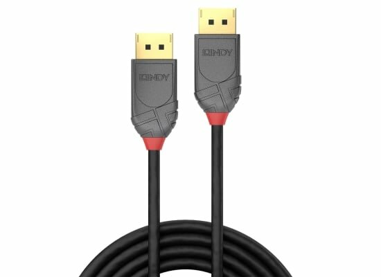 Lindy 36482 DisplayPort-Kabel, 2.0m, 8K, Anthra Line