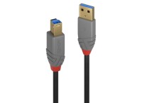 Lindy 36740 USB-Kabel, 0.5m, Anthra Line, USB A 3.0, USB B 3.0
