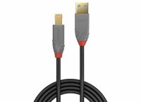 Lindy 36741 USB-Kabel, 1.0m, Anthra Line, USB A 3.0, USB B 3.0