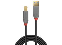 Lindy 36744 USB-Cable, 5.0m, Anthra Line, USB A 3.0, USB...