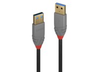 Lindy 36750 USB-Kabel, 0.5m, Anthra Line, USB A 3.0, USB A 3.0