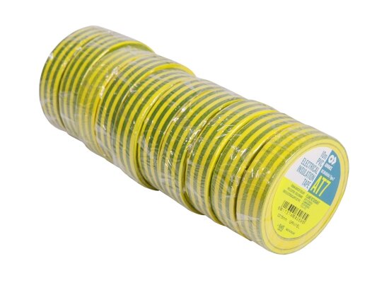 Advance Tapes AT 7 PVC-Isolierband Zumbel Tape,grün/gelb,10m,15mm