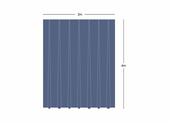 Wentex Pipes & Drapes Vorhang Molton, 3x4m, 300g/m², blau