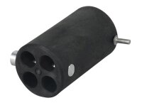Wentex Pipes & Drapes Verbinder, 4-fach, 40.6mm, schwarz