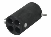 Wentex Pipes & Drapes Verbinder, 4-fach, 45.7mm, schwarz