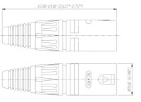 Neutrik NC3MX-D XLR 3pol Stecker, male, UNVERPACKT