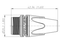Neutrik BXX-14 Spanntülle, schwarz, für KabelØ 8-10mm
