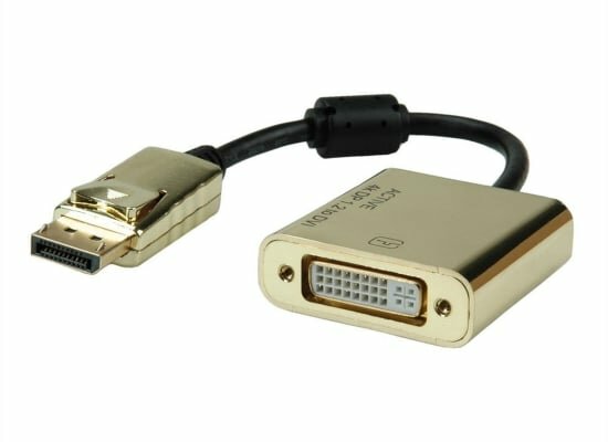 Roline Gold 4K Video-Adapter, 0.15m, DP male / DVI-D Dual female