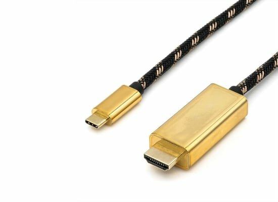 Roline Gold Video-Adapterkabel, 2m, 4K, USB C male / HDMI male