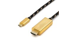 Roline Gold Video-Adapterkabel, 2m, 4K, USB C male / HDMI...