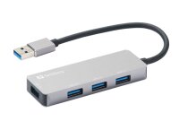 Sandberg 333-67 USB A to 1x USB 3.0 / 3x USB 2.0 Hub