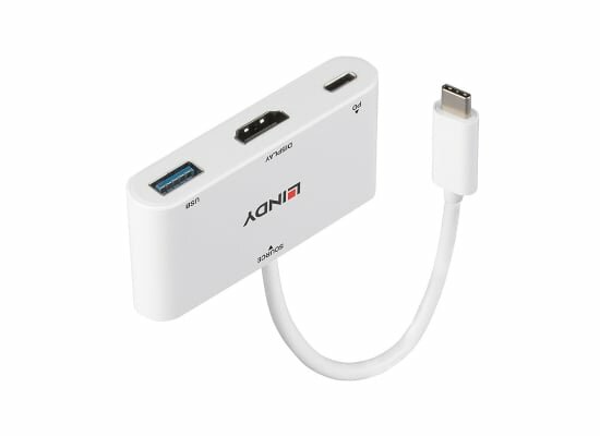 Lindy 43340 USB 3.1 C / HDMI Konverter, 4K, Power Delivery, IN: 1x USB C, OUT: 1x HDMI 1.4