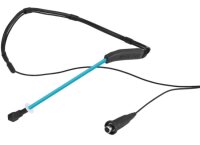 Monacor HSE-200WP/BL Headset, schwarz/blau