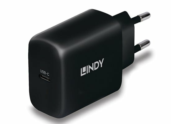Lindy 73426 USB-C Ladegerät, Schnellladung, schwarz, 65W